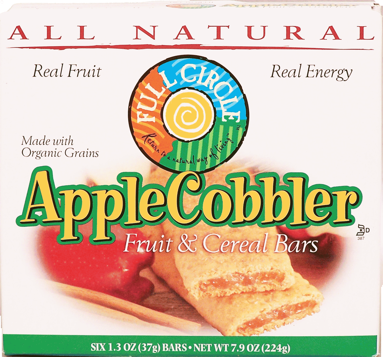 Full Circle&nbsp;&nbsp;all natural apple cobbler fruit & cereal bars Full-Size Picture
